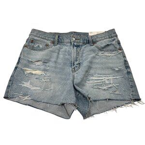 American Eagle Strigid Relaxed Denim Shorts, NWT, Light Wash, 8